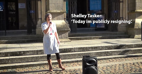 Shelley Tasker - NHS assistant care worker publicly resigning.
