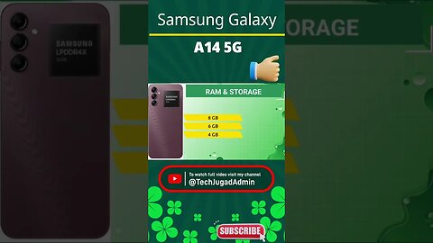 Samsung Galaxy A14 5G Processor, RAM, storage, Os