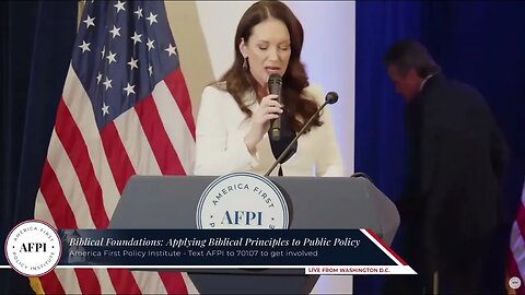 Brooke Rollins nice recognition to Pro-Life Leader Frank Pavone at America First Policy Institute