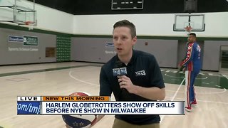 TODAY'S TMJ-4 Shaun Gallagher lands backwards half-court shot