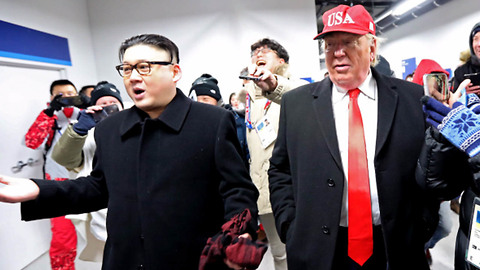 Donald Trump & Kim Jong Un Impersonators CRASH the 2018 Winter Olympics Opening Ceremony