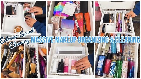 *EXTREME* CLEANING & ORGANIZING MY MAKEUP COLLECTION 2021 | ez tingz