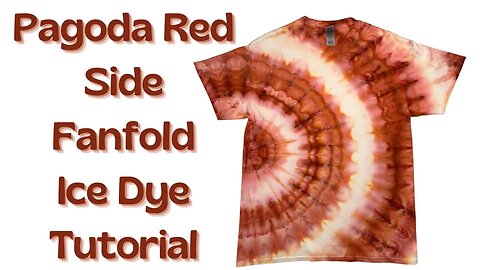 Tie-Dye Designs: Pagoda Red Side Fanfold Single Color Ice Dye