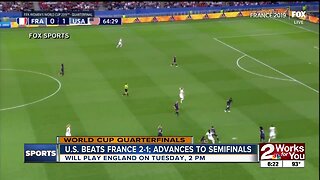 U.S. Beats France 2-1, Will Play England in Semi-Finals