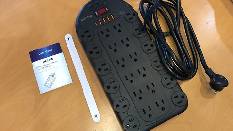 Look @ at Power Strip Surge Protector 24 AC Outlets 6 USB 2 USB-C Ports Plug Wall Mount Home, Office