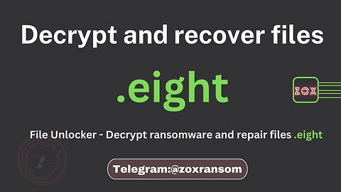 How to Decrypt Ransomware Files In Seconds! .eight 💻🔓
