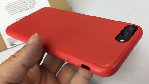 AmazonBasics PU leather Red Slim Case for iPhone 7 Plus review and giveaway