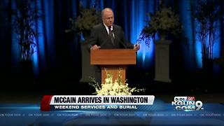 Friends, political rival say goodbye to McCain