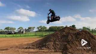 Moped ramp jump || Viral Video UK