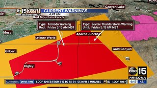 Tornado Warning in effect for Apache Junction area