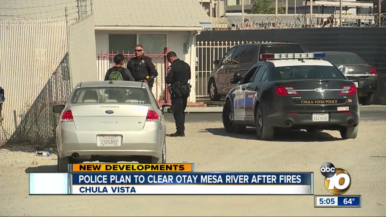 After fires, police plan to clear brush in Otay Mesa River Valley