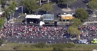 Crowds gather ahead of President Trump's rally