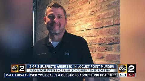 Two of three suspects arrested in Locust Point murder