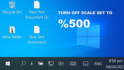 FIXED %500 SCALE ON WINDOWS 10