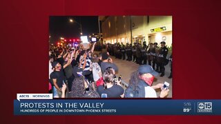 Protesters clash with police during Phoenix protests