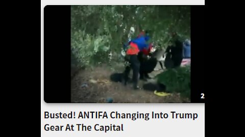 Busted! ANTIFA Changing Into Trump Gear At The Capital