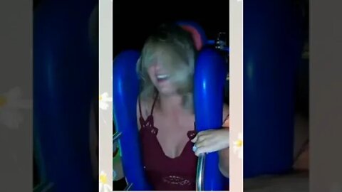 slingshot ride girl falls out / slingshot rider girl part 45 #shorts