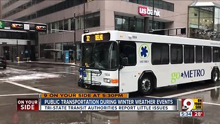 Public transit during winter weather