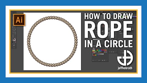 How to Draw a Rope Vector with Blend Tool and Replace Spine in Illustrator | Jeff Hobrath Art Studio