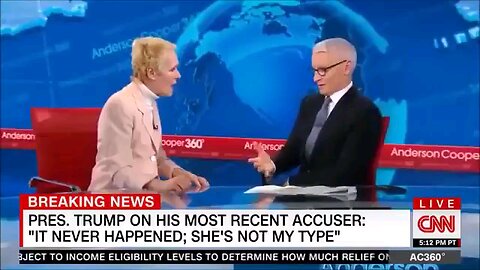 Stunned Anderson Cooper Cuts To Commercial When Trump Accuser E. Jean Carroll Calls Rape "Sexy"
