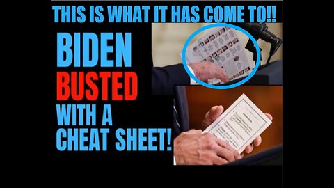 JOE BIDEN'S CHEAT SHEET LOOK LIKE A KINDERGARDEN READING BOOK, HOW WEAK DOES THAT MAKE THE US LOOK!!