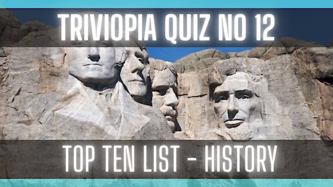 Quiz - Guess Top 10 History/Politics List [Trivia] [USA]