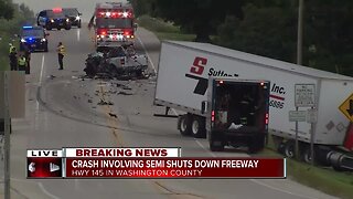 Multi-vehicle crash closes all lanes of WIS 145 in Germantown