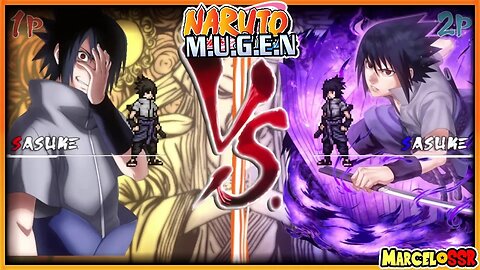 Sasuke Mangekyo Sharingan & Sakura Vs. Uchiha Sasuke & Hidan - Naruto M.U.G.E.N