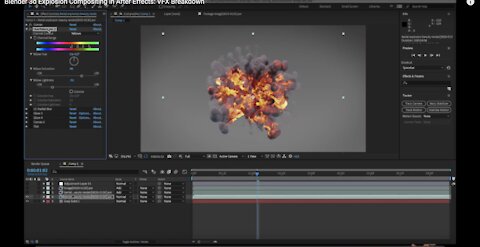 Blender 3d Explosion Compositing in After Effects: VFX Breakdown