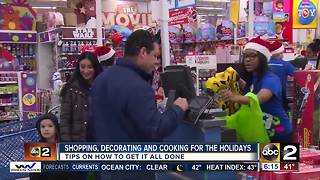 Shopping, decorating and cooking for the holidays