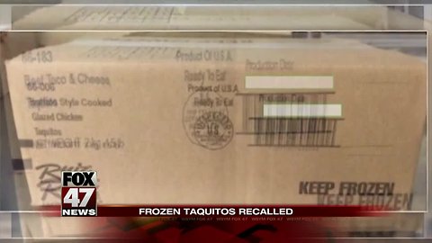 2.4 million pounds of taquitos recalled nationwide due to potential salmonella contamination