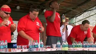 Eaters take down pounds of cheese curds at fair