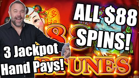 88 Fortunes - ALL $88 Spins! 3 HAND PAY JACKPOTS! Potawatomi Hotel & Casino!