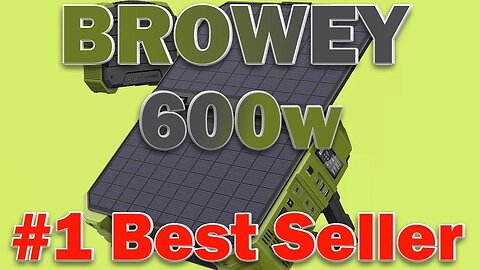 BROWEY 600w Portable Power Station 614.4Wh LiFePO4 Battery Backup Solar Generator