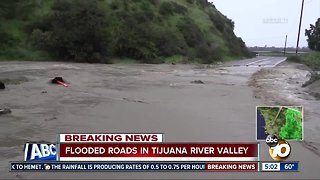 Storm brings flooded roads in Tijuana River Valley
