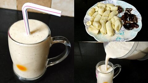 (sub) 3 Ingredients Recipe | Banana Milk Shake With Dates Recipe | Dates shake @CookingWithHira