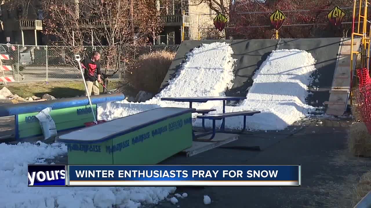 Winter enthusiasts pray for snow