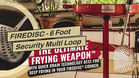 FIREDISC - 6 Foot Security Multi Loop Cable Lock (Limited Edition) - Backyard Plow Disc Cooker...