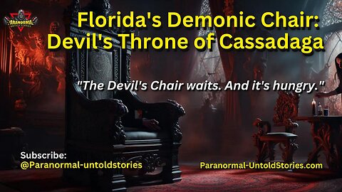 Florida's Demonic Chair Calls You: Devil's Throne of Cassadaga #horrorstory #bedtimestories #scary