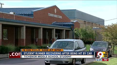Middle schooler recovering after being hit by car