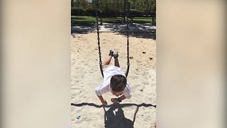 Toddler Falls From A Swing In Slow Motion