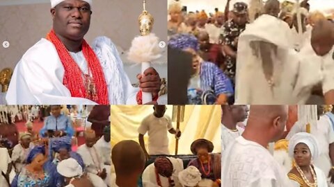 Oni of Ife, Oba Adeyeye Enitan Ogunwusi marries his fourth wife Princess Ashley Adegoke. #politics