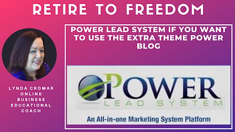 Power Lead System If You Want To Use The Extra Theme Power Blog
