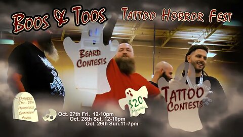 Boos & Toos Commercial Tattoo Convention for 2023 at Monroeville Convention Center.