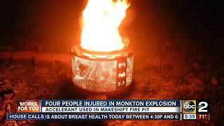 Four injured after fire pit explosion in Monkton