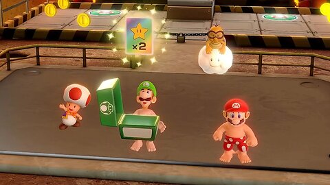 Super Mario Party Partner Party Gold Rush Mine - Daisy Peach vs Luigi Mario