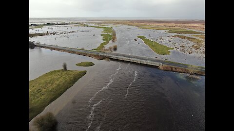 Clare River in Ireland breaks its banks after Storm Dennis