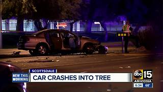 Man dead after crashing car into tree in Scottsdale