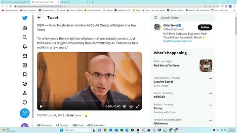 Yuval Noah Harari Says AI Could Create New Religions???