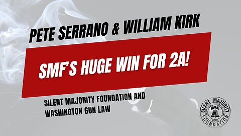 Washington Gun Law Interview Pete Serrano About 2A Win!